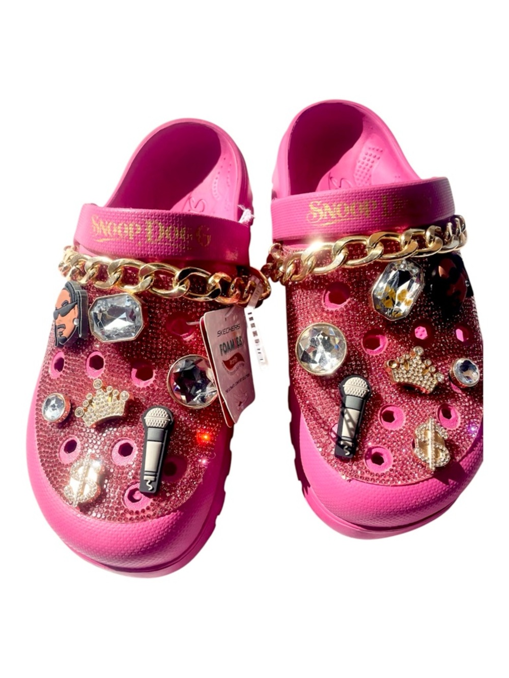 SALE NWT Skechers x Snoop Dogg Arch Fit Footsteps-Rollin N Gold Pink SZ-9 - Picture 4 of 7